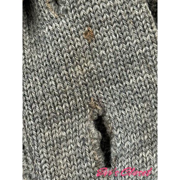 Dornbusch Virgin Wool Cardigan Leather Shoulder Elbow Patches Shawl Collar US 40 - Picture 9 of 15